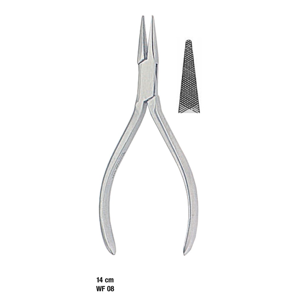 Wire bending pliers round flat 14 cm. SDT