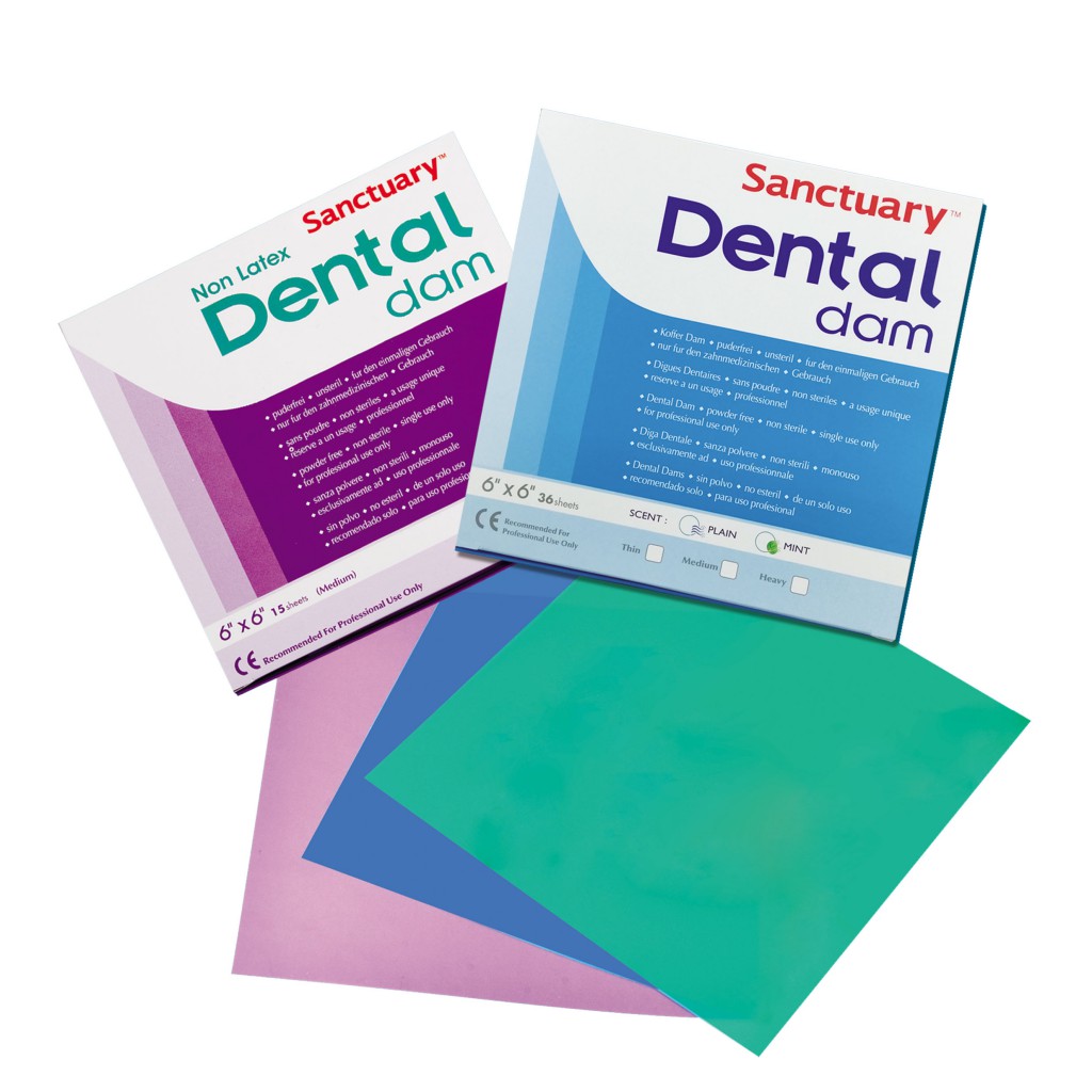 Sanctuary Dental Dams 6x6 Medium 36sheets Sdt 9698